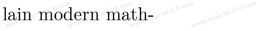 lain modern math字体转换